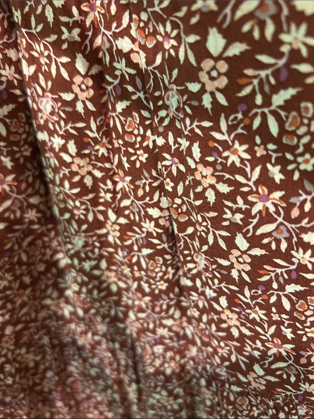 Madewell Rust Floral Tie-Shoulder Midi Dress - Picture 2 of 3